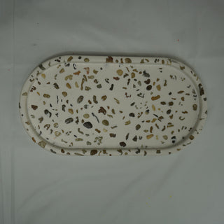 Amber stoned terrazzo tray
