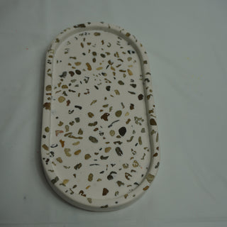 Amber stoned terrazzo tray